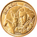 Moneta, Brazylia, 10 Centavos, 2012, AU(55-58), Brąz platerowany stalą