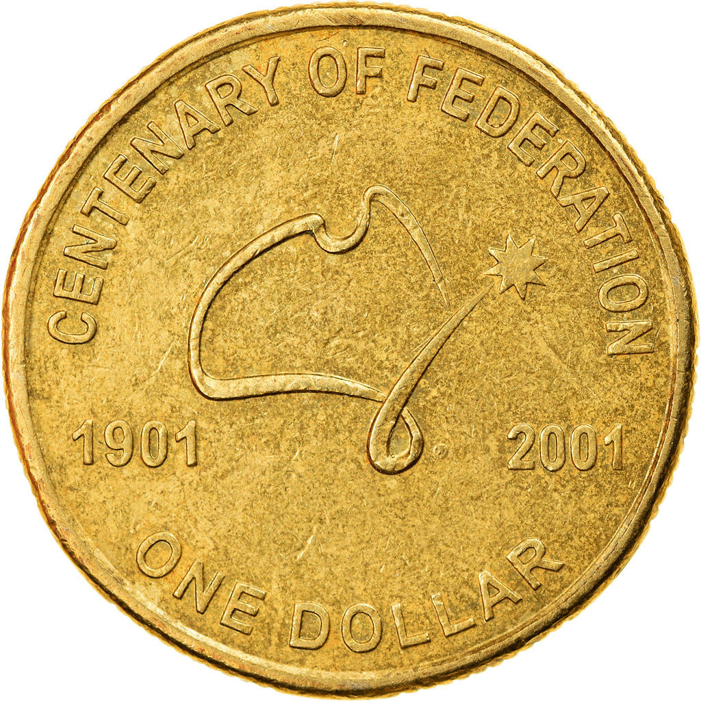 Moneda, Australia, Elizabeth II, Dollar, 2001, Royal Australian Mint, MBC