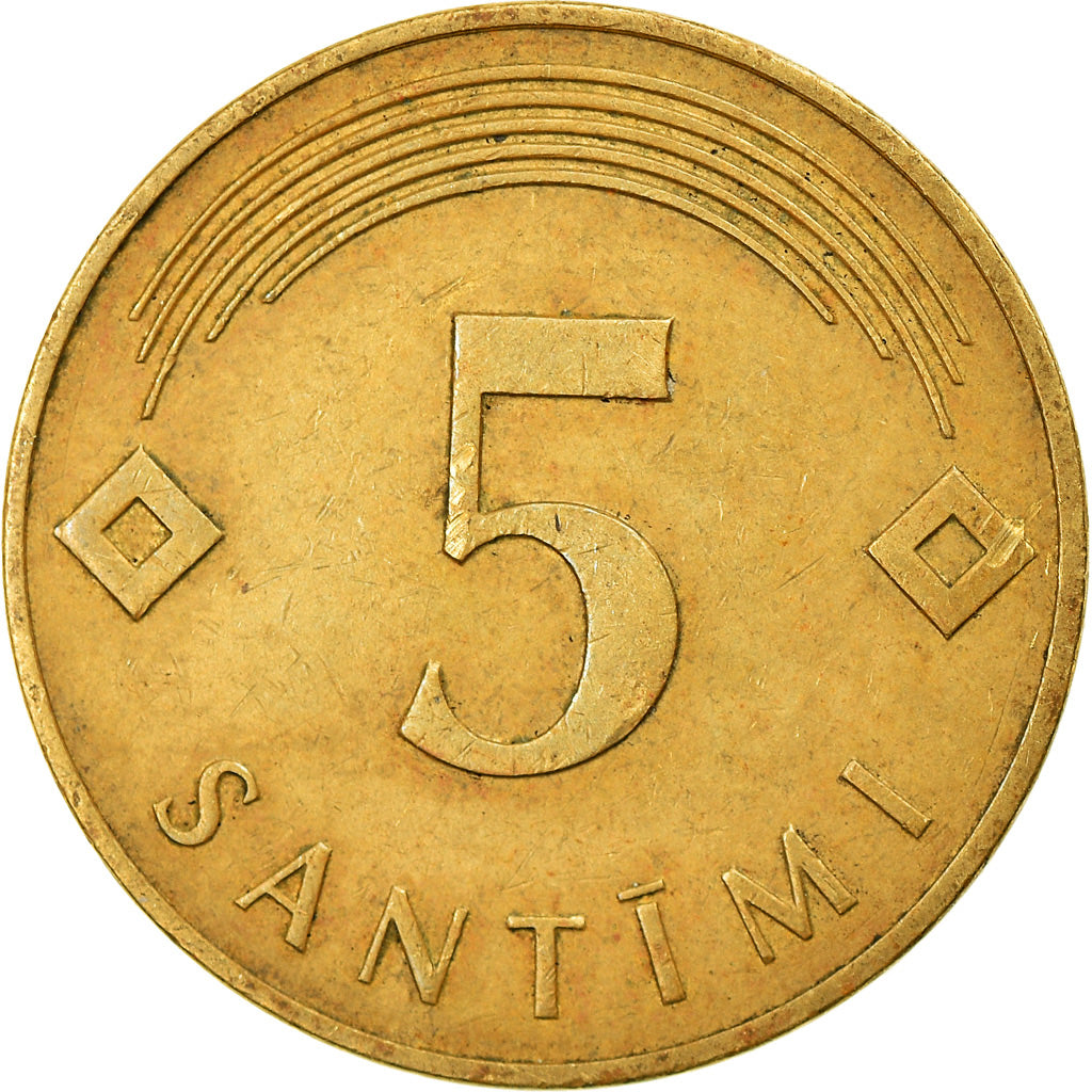 Moneta, Lettonia, 5 Santimi, 2007, BB, Nichel-ottone, KM:16