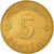 Munten, Letland, 5 Santimi, 2007, ZF, Nickel-brass, KM:16