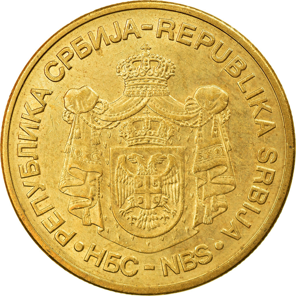 Monnaie, Serbie, 5 Dinara, 2009, TTB, Nickel-brass, KM:40