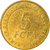 Moneda, Estados del África central, 5 Francs, 2006, Paris, MBC, Latón, KM:18