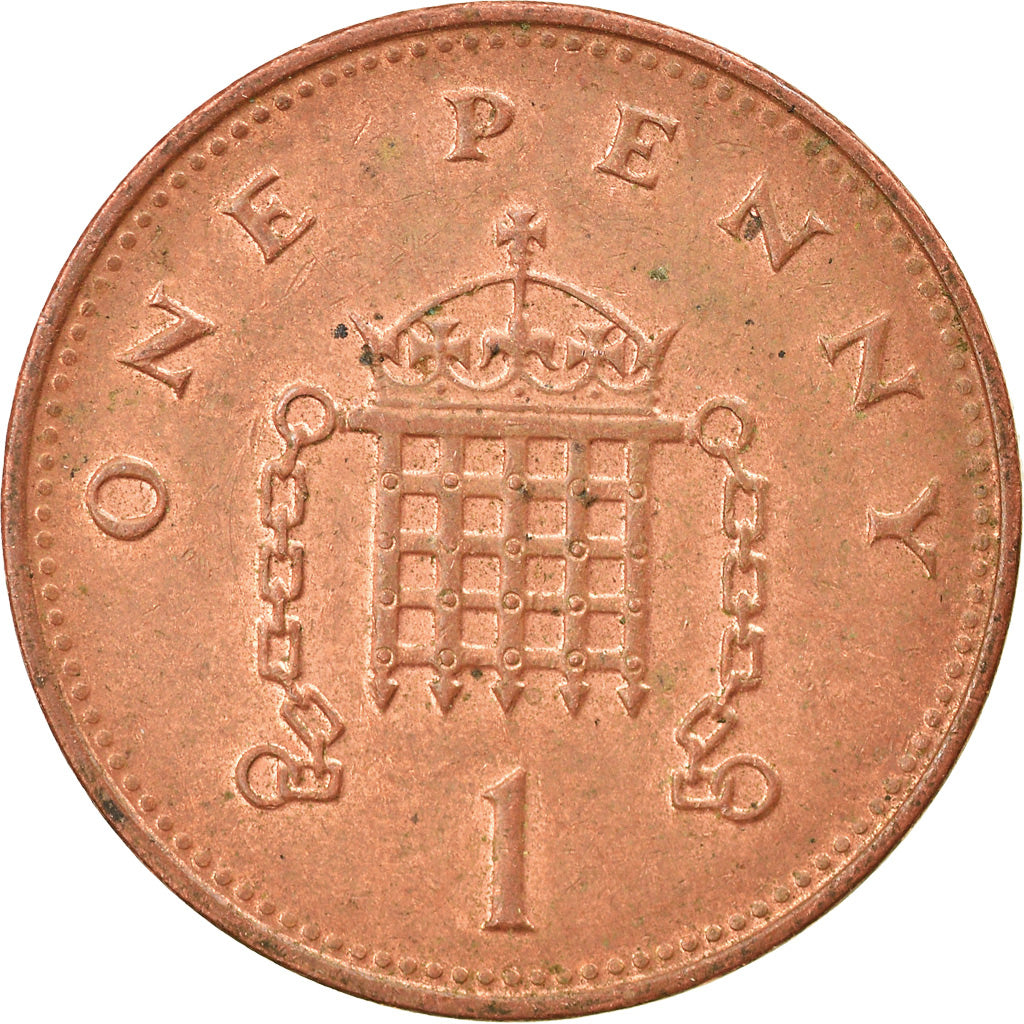 Coin, Great Britain, Elizabeth II, Penny, 1997, EF(40-45), Copper Plated Steel