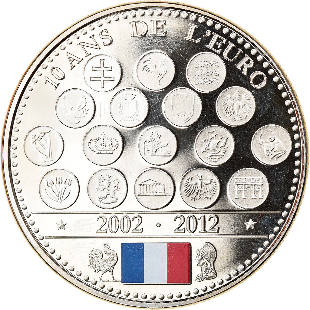 France, Medal, L'Europe des XXVII, 10 Ans de l'Euro, Politics, 2012, MS(65-70)