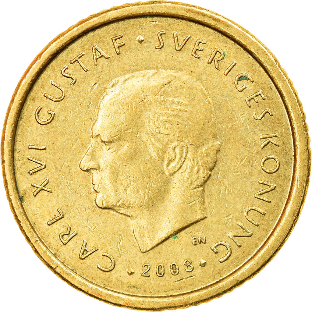 Coin, Sweden, Carl XVI Gustaf, 10 Kronor, 2008, Eskilstuna, EF(40-45)