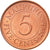 Coin, Mauritius, 5 Cents, 2005, AU(55-58), Copper Plated Steel, KM:52