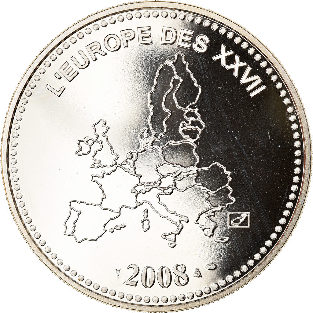 Francia, medaglia, L'Europe des XXVII, Veme République, Politics, 2008, FDC
