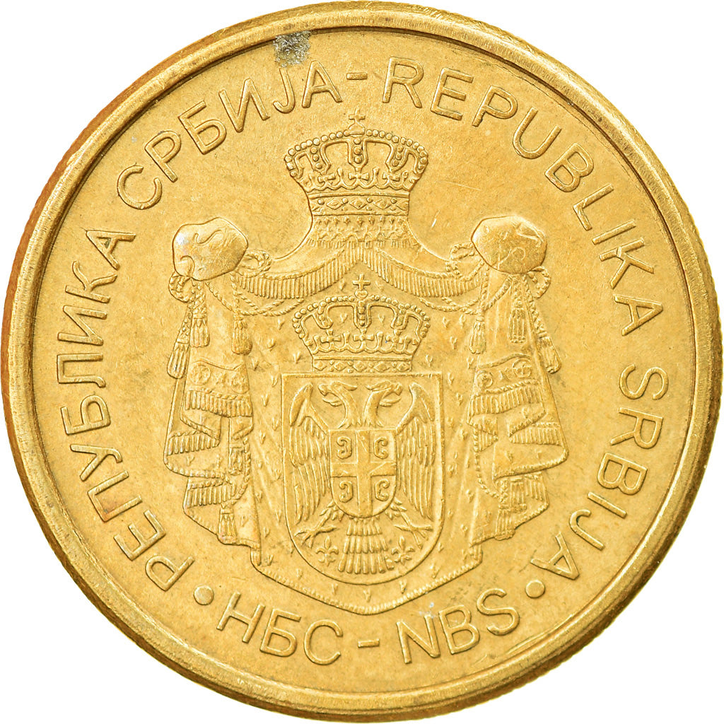 Monnaie, Serbie, 5 Dinara, 2012, TTB, Nickel-brass, KM:56