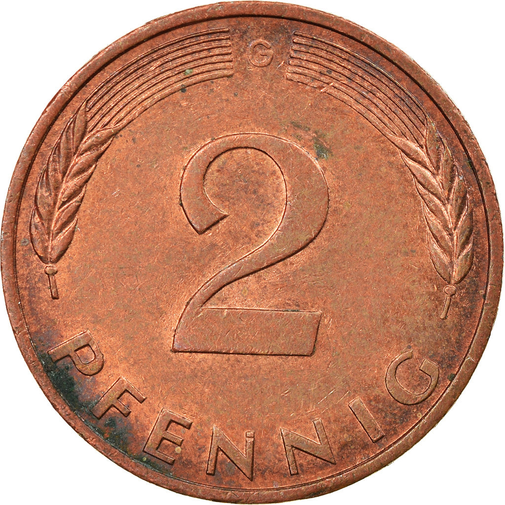 Moneta, GERMANIA - REPUBBLICA FEDERALE, 2 Pfennig, 1991, Karlsruhe, BB, Acciaio