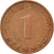 Munten, Federale Duitse Republiek, Pfennig, 1949, Karlsruhe, ZF, Copper Plated