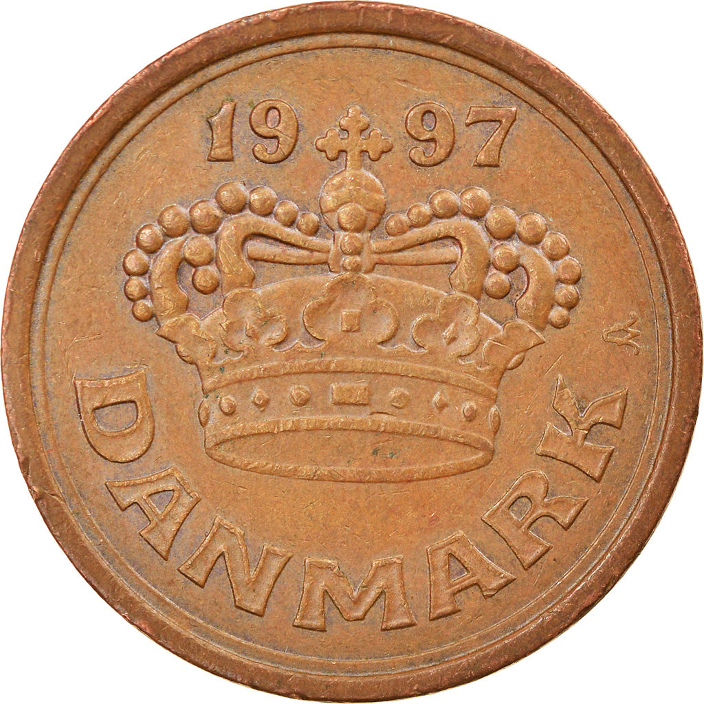 Monnaie, Danemark, Margrethe II, 50 Öre, 1997, Brondby, TTB, Bronze, KM:866.2