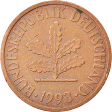 Moneta, GERMANIA - REPUBBLICA FEDERALE, 2 Pfennig, 1993, Stuttgart, BB, Acciaio