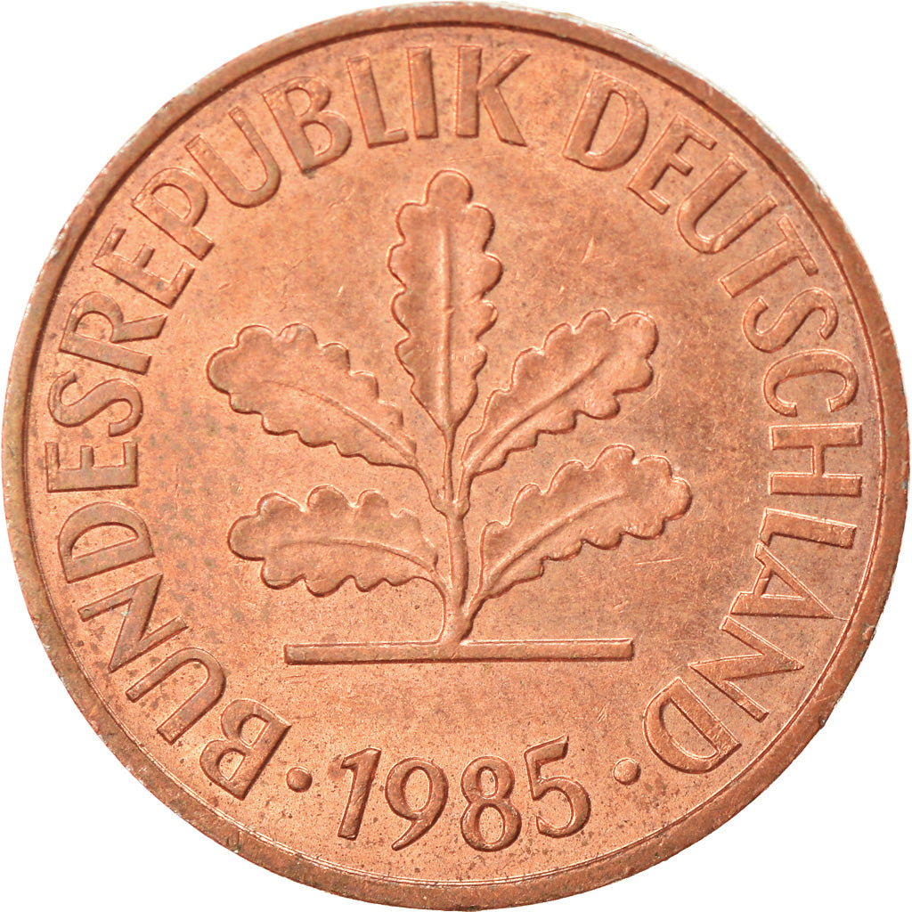 Moneta, GERMANIA - REPUBBLICA FEDERALE, 2 Pfennig, 1985, Hambourg, BB, Acciaio