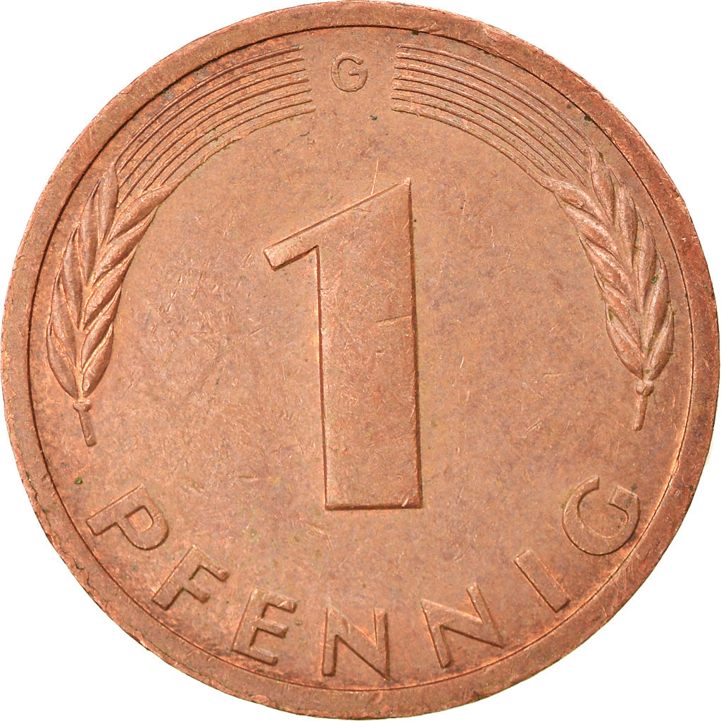 Münze, Bundesrepublik Deutschland, Pfennig, 1989, Karlsruhe, SS, Copper Plated