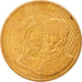 Moneda, Brasil, 25 Centavos, 2008, MBC, Bronce chapado en acero, KM:650