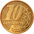 Munten, Brazilië, 10 Centavos, 2013, PR, Bronze Plated Steel, KM:649.2
