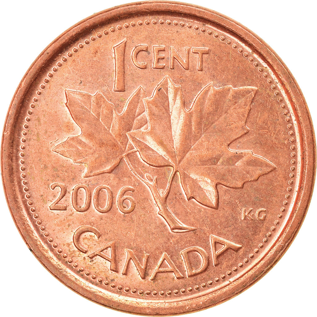 Coin, Canada, Elizabeth II, Cent, 2006, Royal Canadian Mint, AU(55-58), Copper
