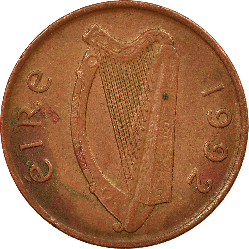 Monnaie, IRELAND REPUBLIC, Penny, 1992, TTB, Copper Plated Steel, KM:20a