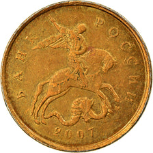 Coin, Russia, 10 Kopeks, 2007, Saint-Petersburg, EF(40-45), Tombac plated Steel