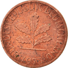 Münze, Bundesrepublik Deutschland, Pfennig, 1973, Hambourg, S+, Copper Plated