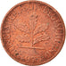Münze, Bundesrepublik Deutschland, Pfennig, 1973, Hambourg, S+, Copper Plated