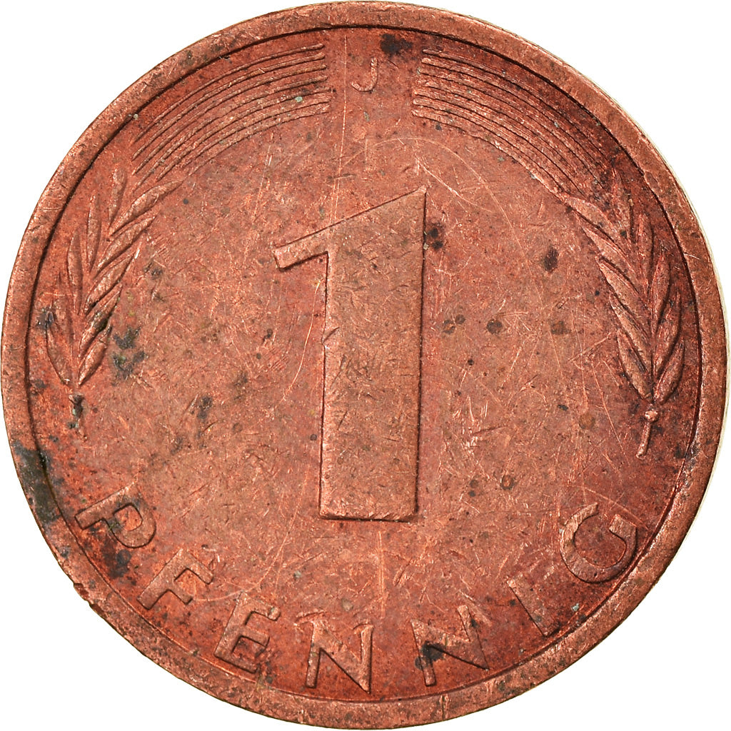 Münze, Bundesrepublik Deutschland, Pfennig, 1973, Hambourg, S+, Copper Plated