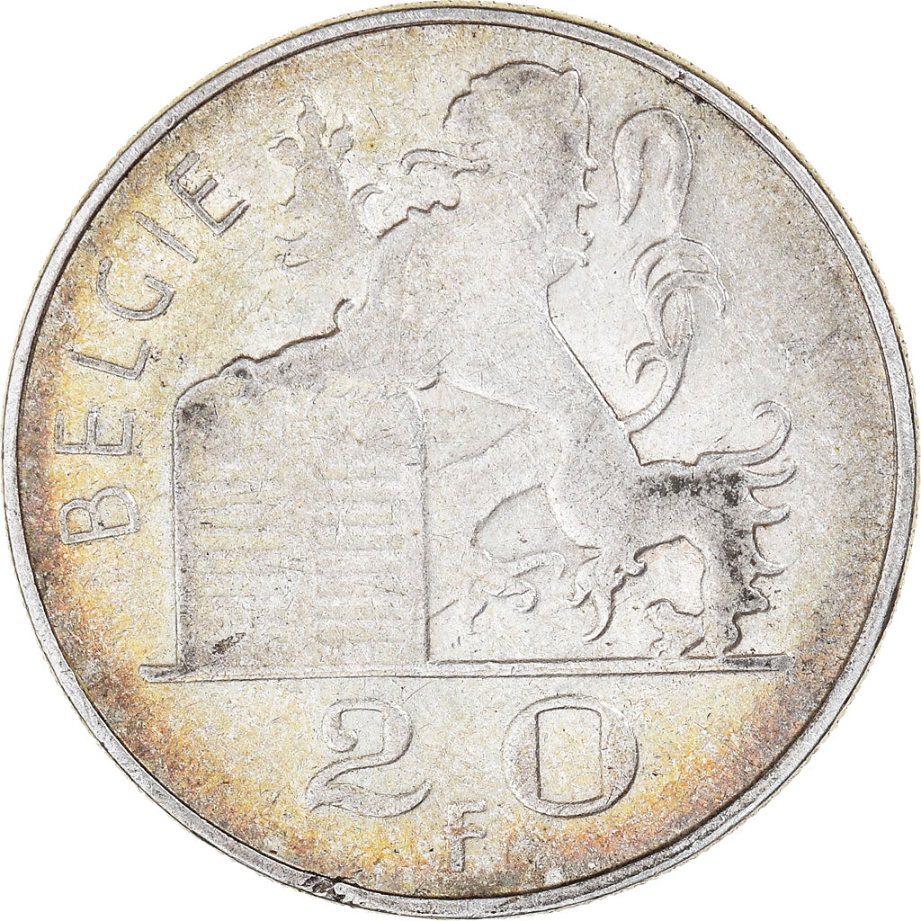 Coin, Belgium, 20 Francs, 20 Frank, 1951, AU(50-53), Silver, KM:141.1