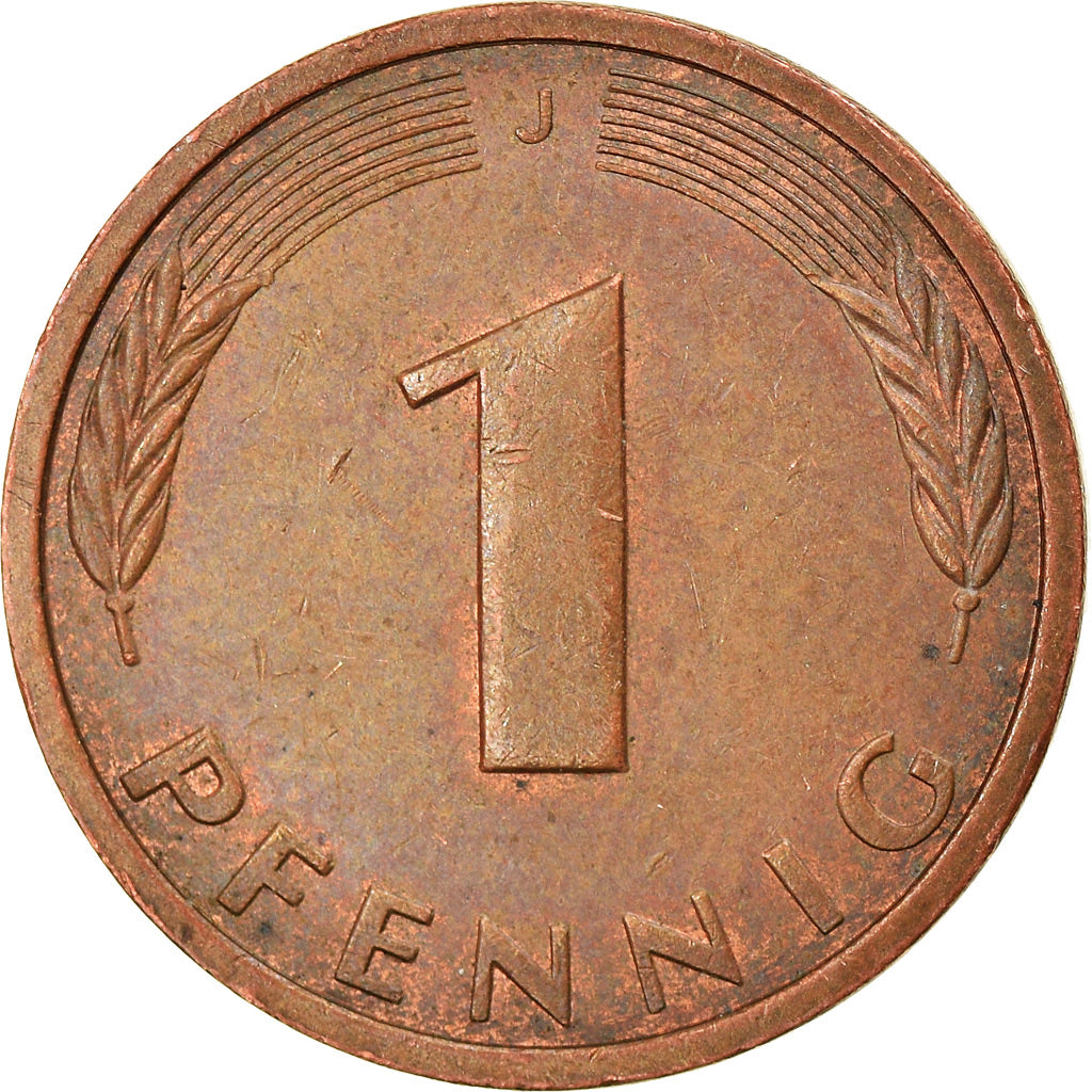 Munten, Federale Duitse Republiek, Pfennig, 1983, Hambourg, ZF, Copper Plated