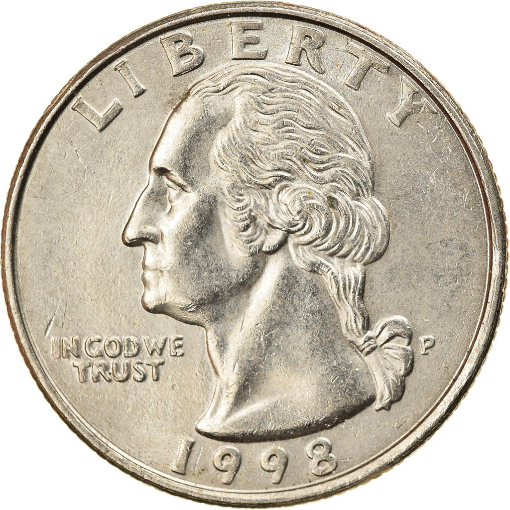 Coin, United States, Washington Quarter, Quarter, 1998, U.S. Mint, Philadelphia