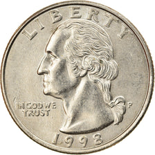Coin, United States, Washington Quarter, Quarter, 1998, U.S. Mint, Philadelphia