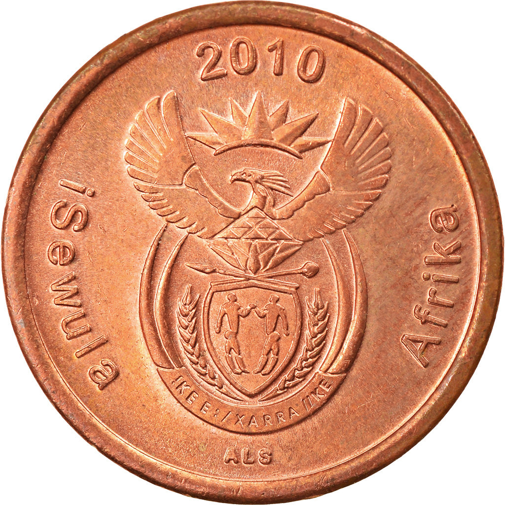 Moneta, Południowa Afryka, 5 Cents, 2010, Pretoria, AU(55-58), Miedź