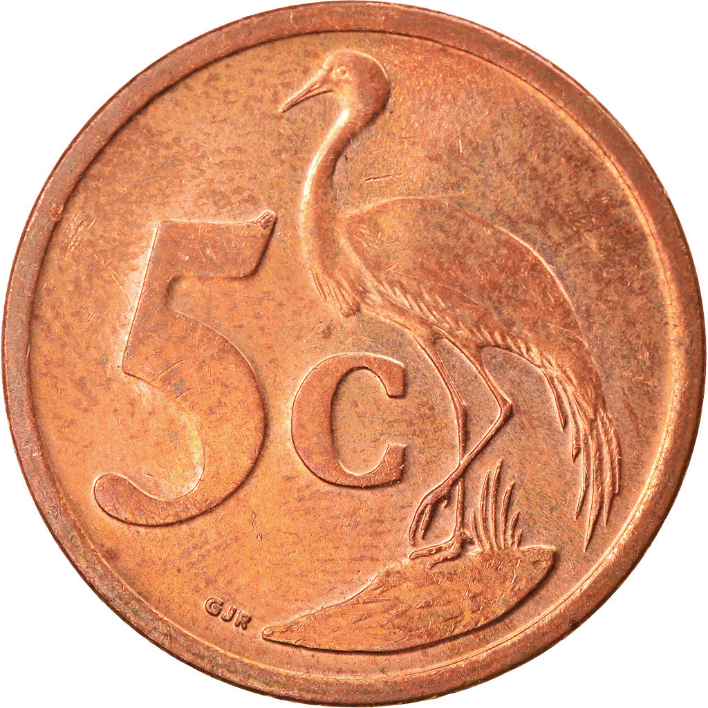 Moneta, Południowa Afryka, 5 Cents, 2010, Pretoria, AU(55-58), Miedź