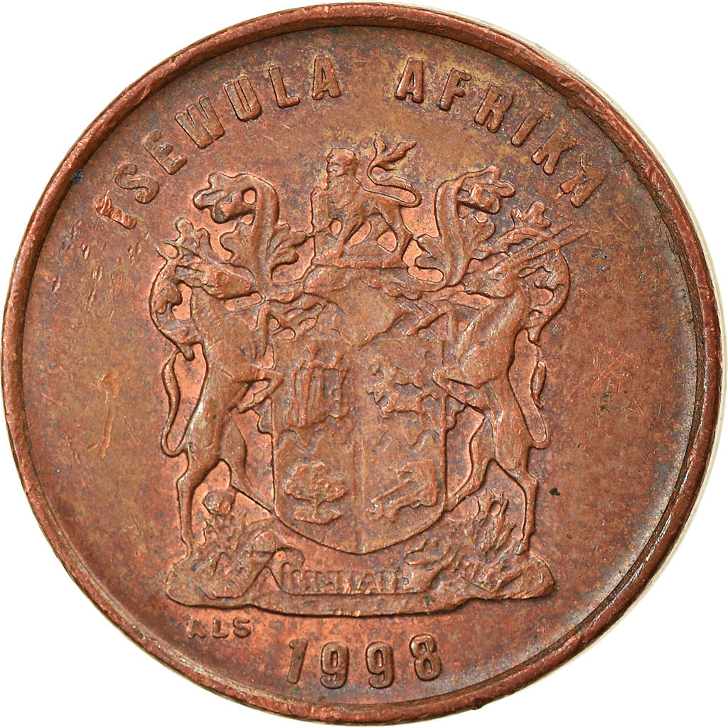 Monnaie, Afrique du Sud, Cent, 1998, TTB, Copper Plated Steel, KM:170