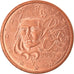 Francja, 2 Euro Cent, 2009, Paris, AU(55-58), Miedź platerowana stalą, KM:1283