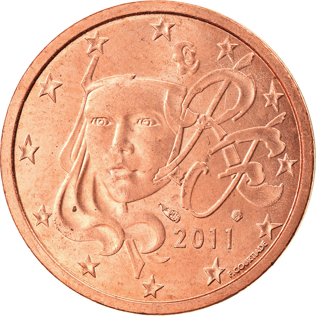 France, 2 Euro Cent, 2011, Paris, SUP, Copper Plated Steel, KM:1283
