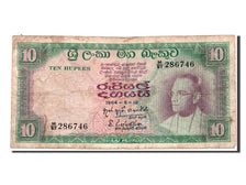 Ceylon, 10 Rupees, 1964, KM #64, 1964-06-12, VF(20-25), M57.286746