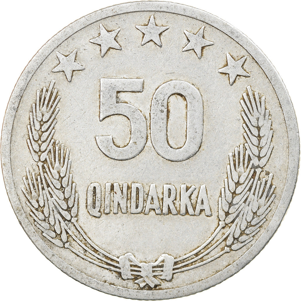 Moneta, Albania, 50 Qindarka, 1964, EF(40-45), Aluminium, KM:42