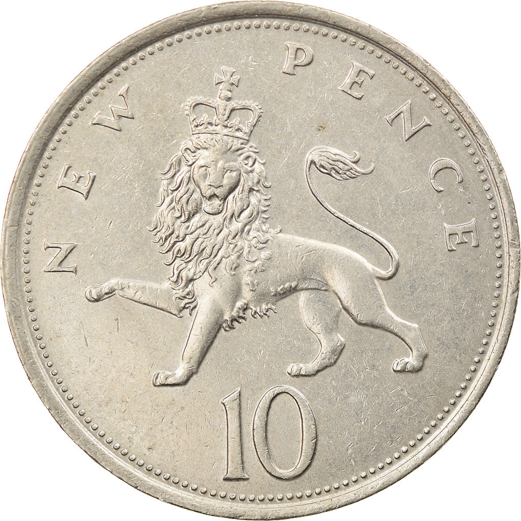 Coin, Great Britain, Elizabeth II, 10 New Pence, 1977, EF(40-45), Copper-nickel