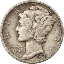 Moneta, Stati Uniti, Mercury Dime, Dime, 1939, U.S. Mint, Philadelphia, BB