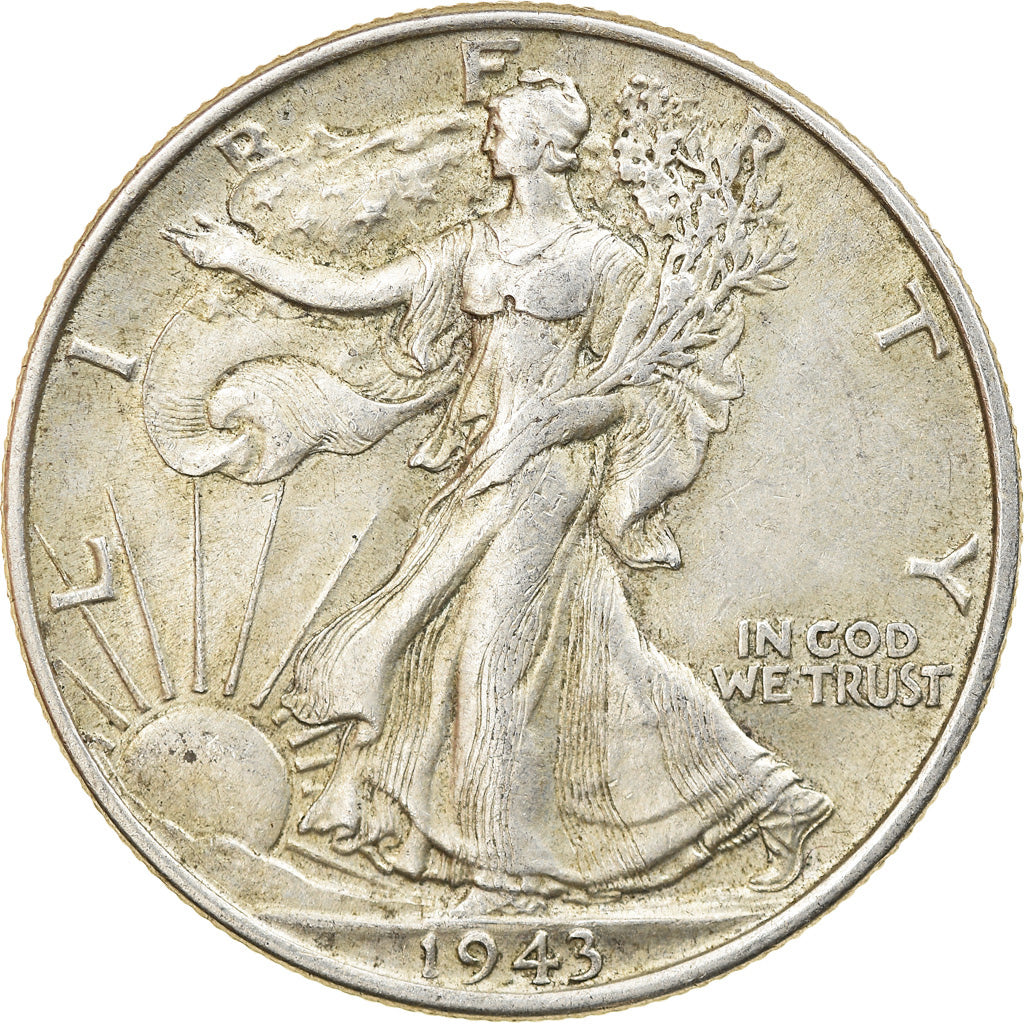Moneta, Stati Uniti, Walking Liberty Half Dollar, Half Dollar, 1943, U.S. Mint