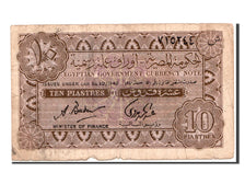 Egypt, 10 Piastres, KM #166b, F(12-15)
