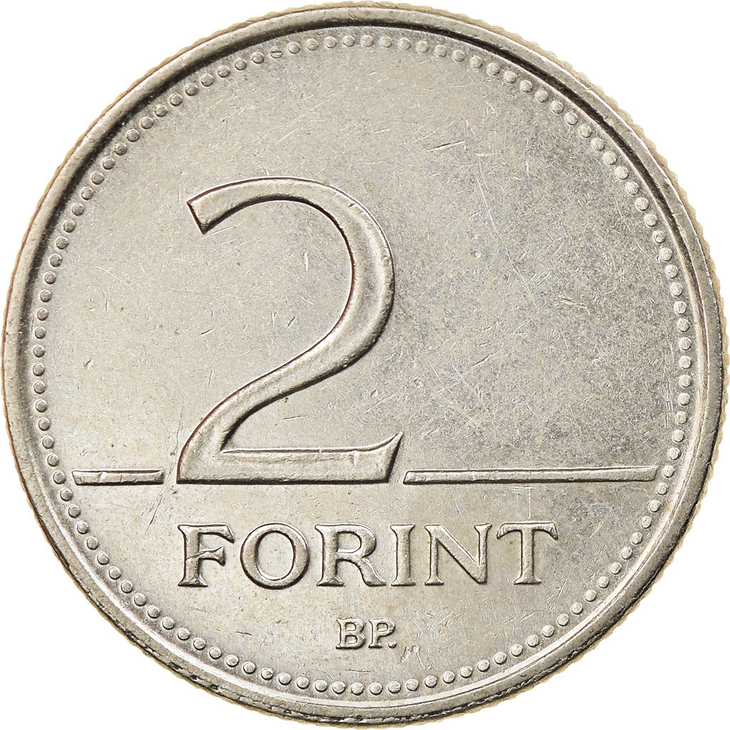 Coin, Hungary, 2 Forint, 2000, AU(55-58), Copper-nickel, KM:693