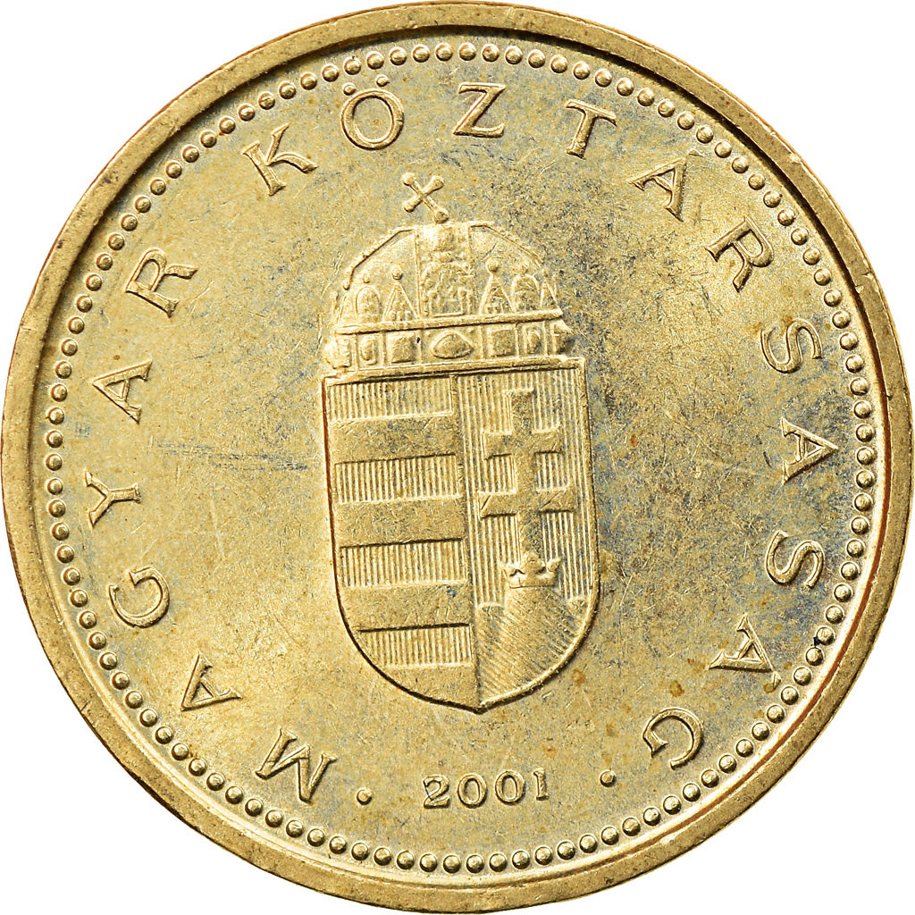 Moneda, Hungría, Forint, 2001, Budapest, EBC, Níquel - latón, KM:692