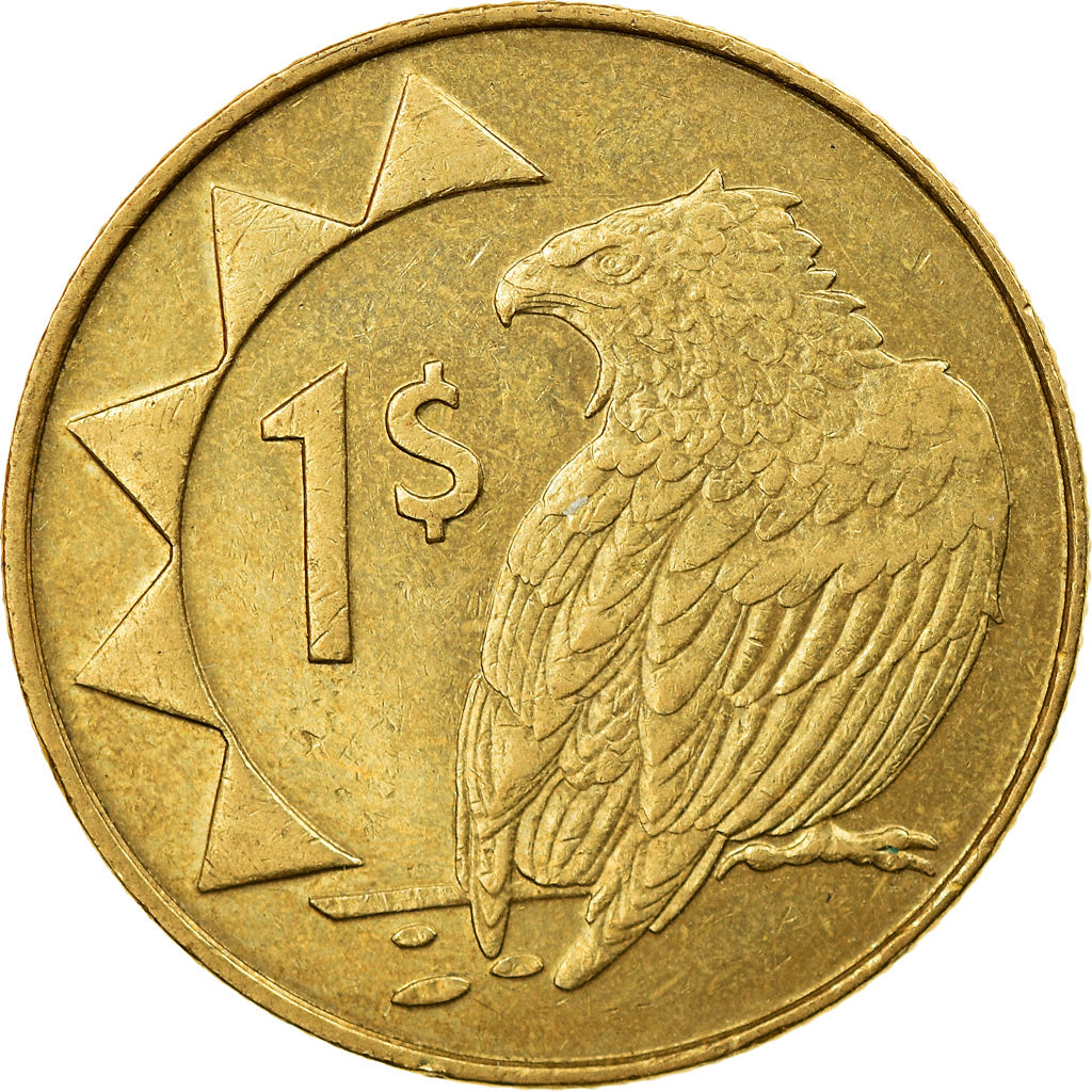 Moneda, Namibia, Dollar, 2002, MBC, Latón, KM:4