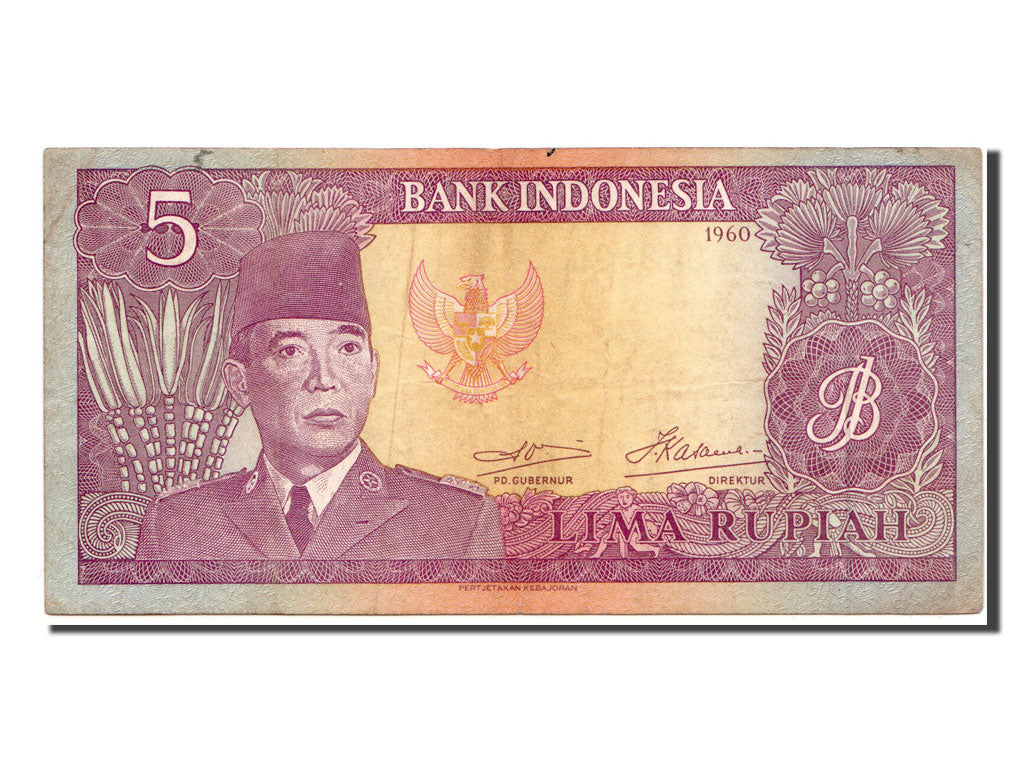 Indonesia, 5 Rupiah, 1960, KM #82a, EF(40-45), EAF.008890