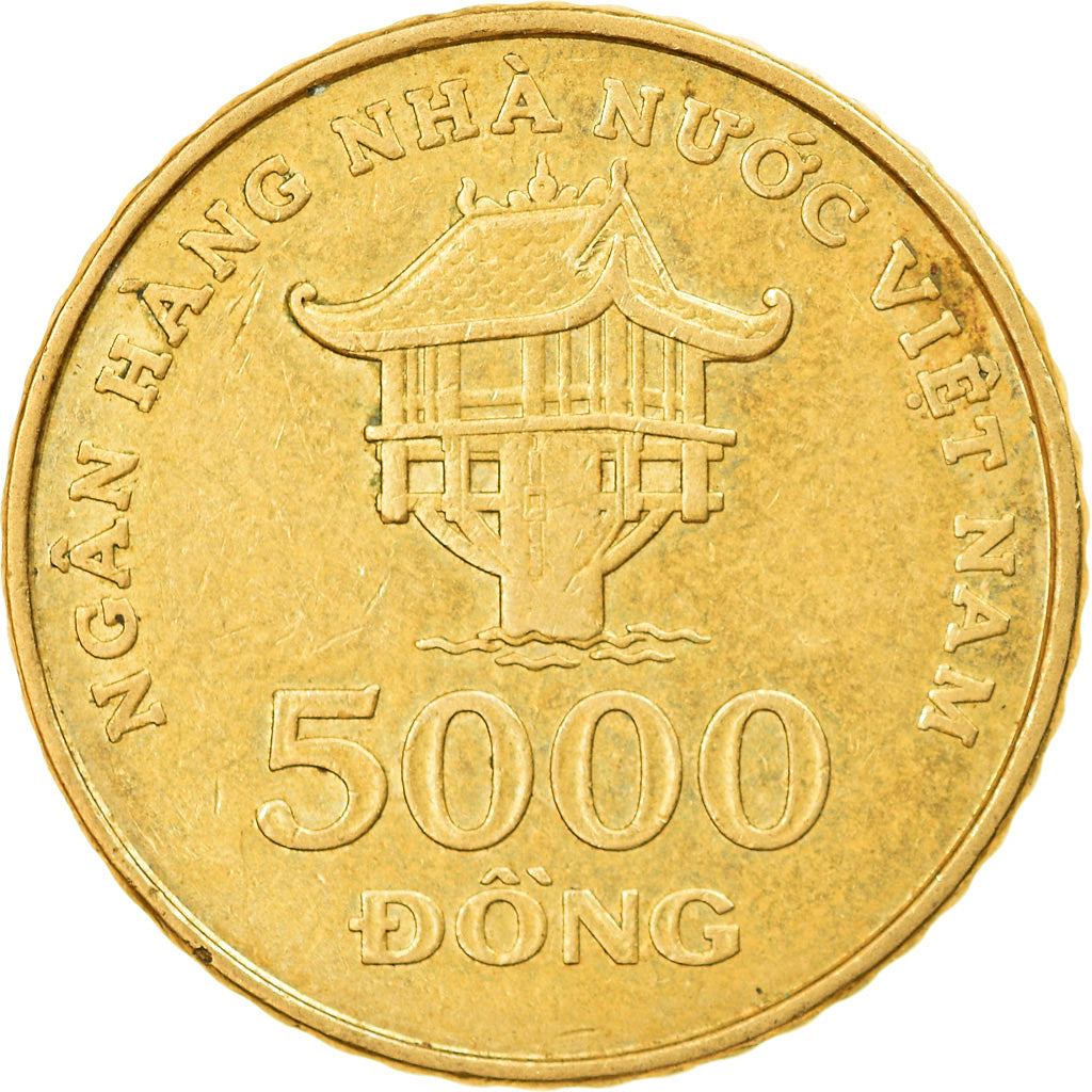 Coin, Vietnam, SOCIALIST REPUBLIC, 5000 Dông, 2003, Vantaa, EF(40-45), Brass