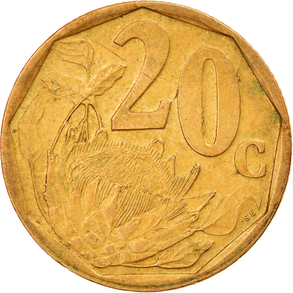 Münze, Südafrika, 20 Cents, 2001, Pretoria, SS, Bronze Plated Steel, KM:225
