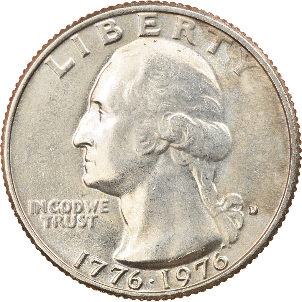 Moneta, USA, Washington Quarter, Quarter, 1976, U.S. Mint, Denver, AU(55-58)