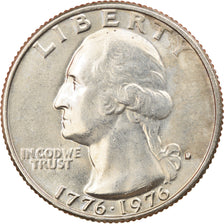 Moneta, USA, Washington Quarter, Quarter, 1976, U.S. Mint, Denver, AU(55-58)