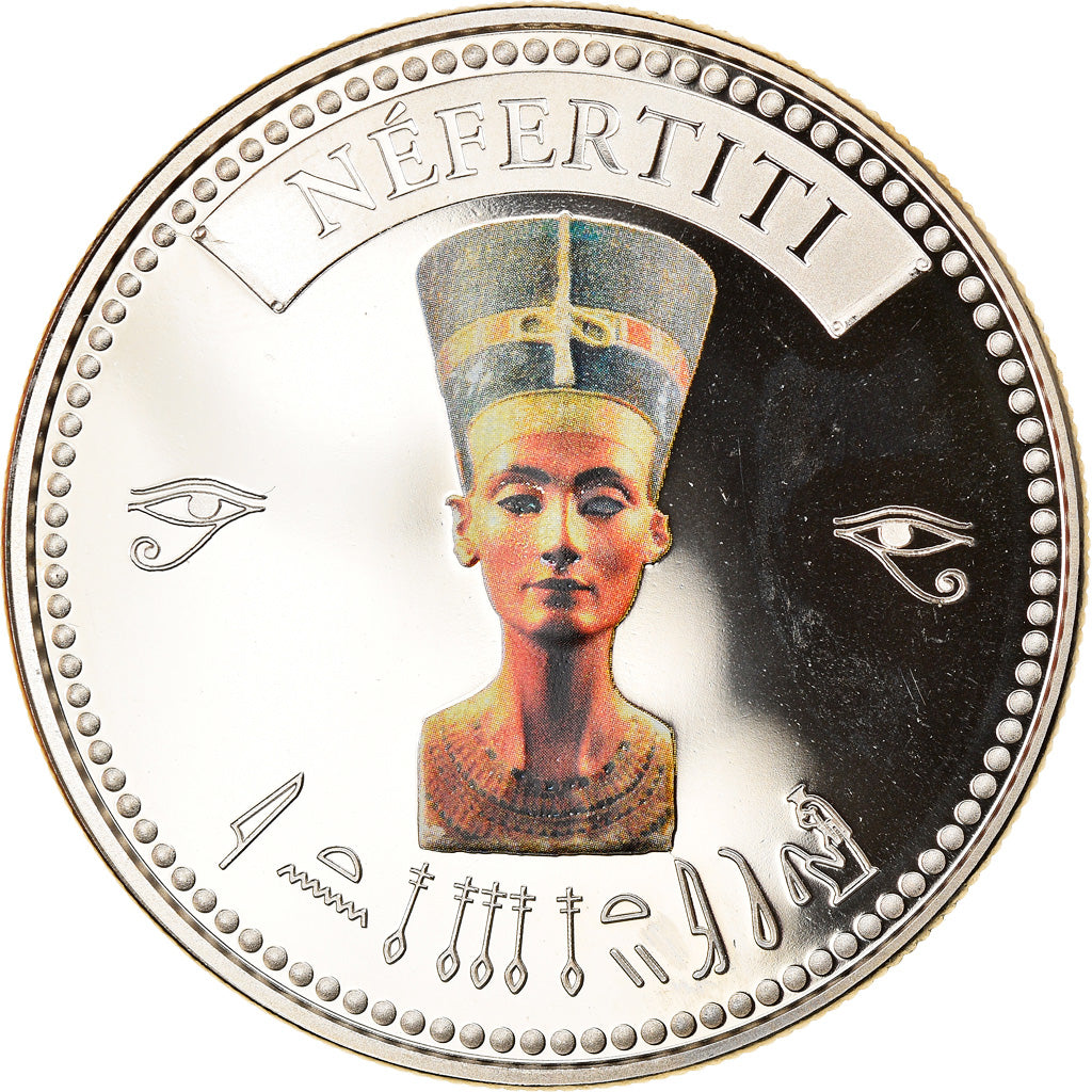 Egypt, Medal, Trésors d'Egypte, Nefertiti, History, MS(65-70), Copper-nickel